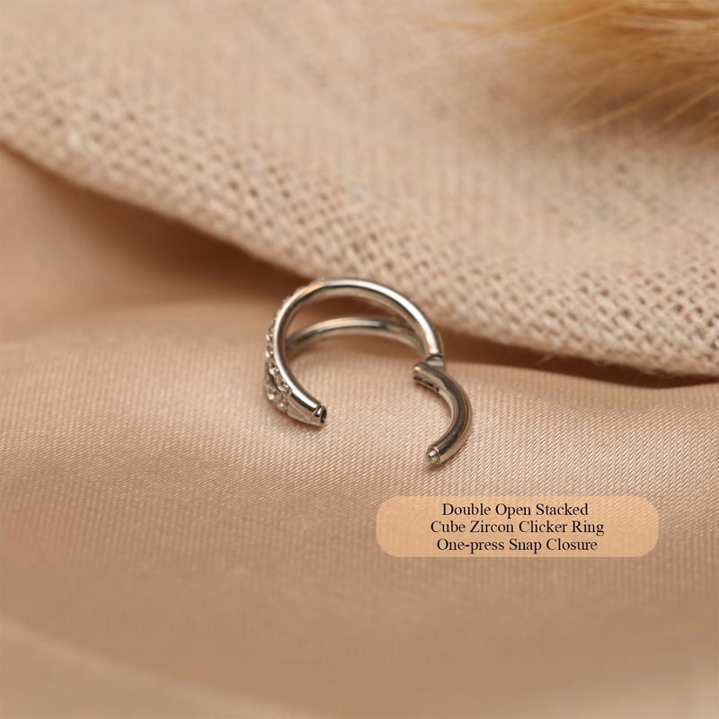 FUNLMO Store 316L Surgical Steel Nose Hoop Septum Conch Piercing Jewelry Cartilage Daith Helix Tragus Rook Lobe Earring Triple/Double Nose Lip Ring 20G 18G 16G - Image 4